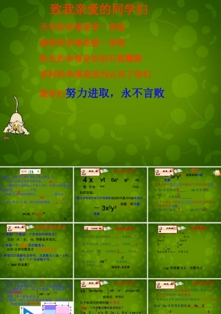 中学七年级数学上册 2.1 整式课件 (新版)新人教版