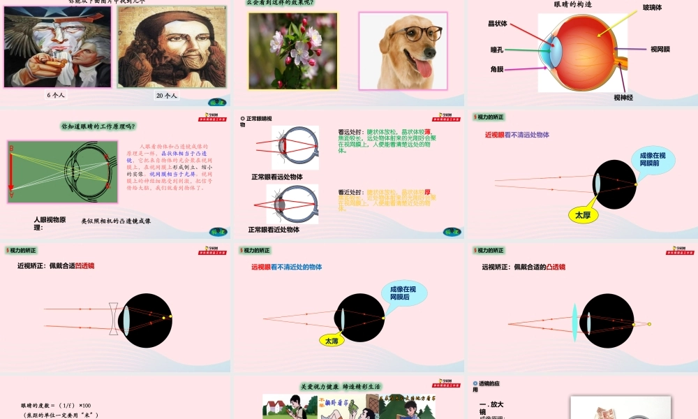 八年级物理全册 4.6 神奇的眼睛课件 (新版)沪科版 课件