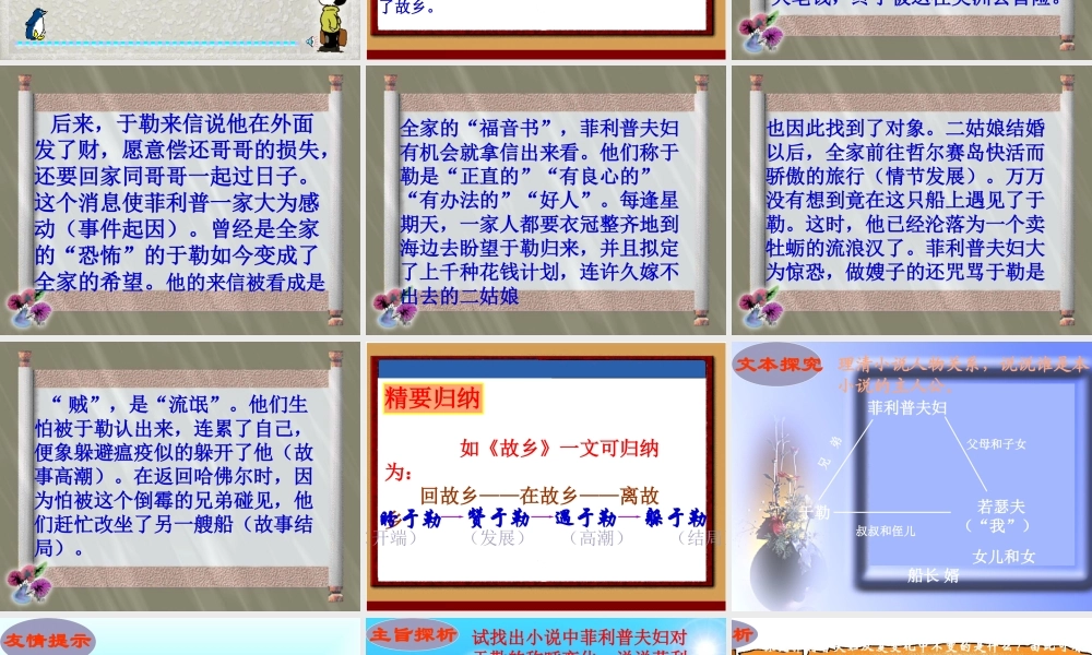 九年级语文上册 (我的叔叔于勒)课件 苏教版 课件