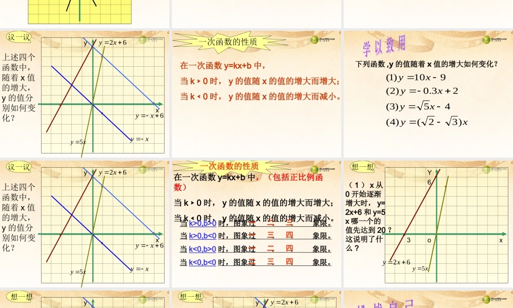 八年级数学上册 一次函数的图像课件 新人教版 课件