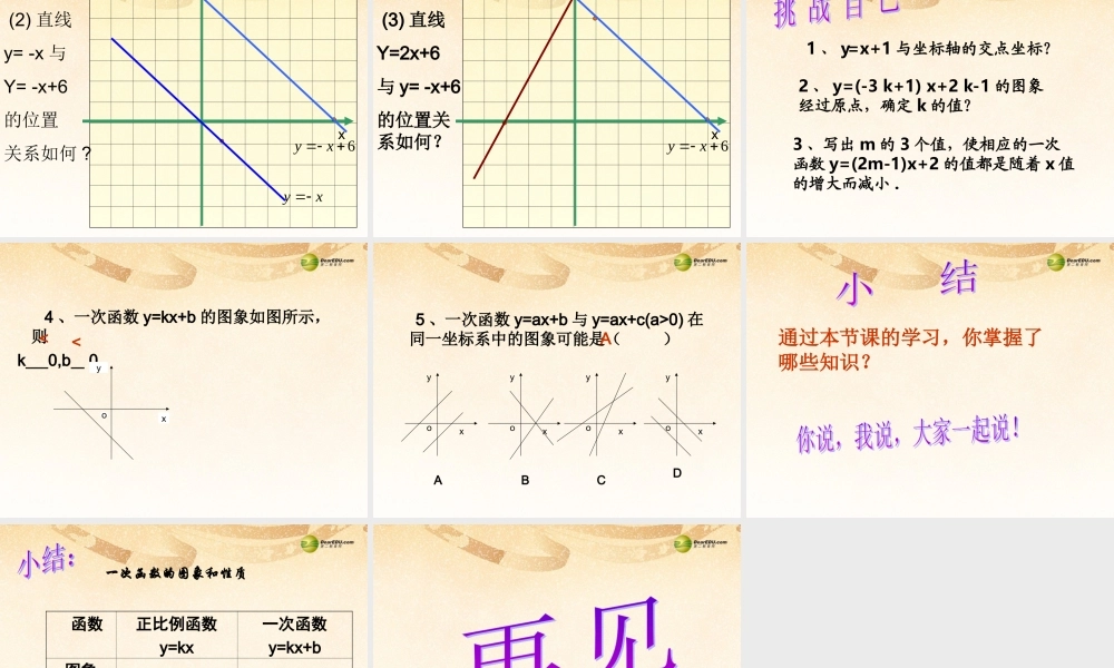 八年级数学上册 一次函数的图像课件 新人教版 课件