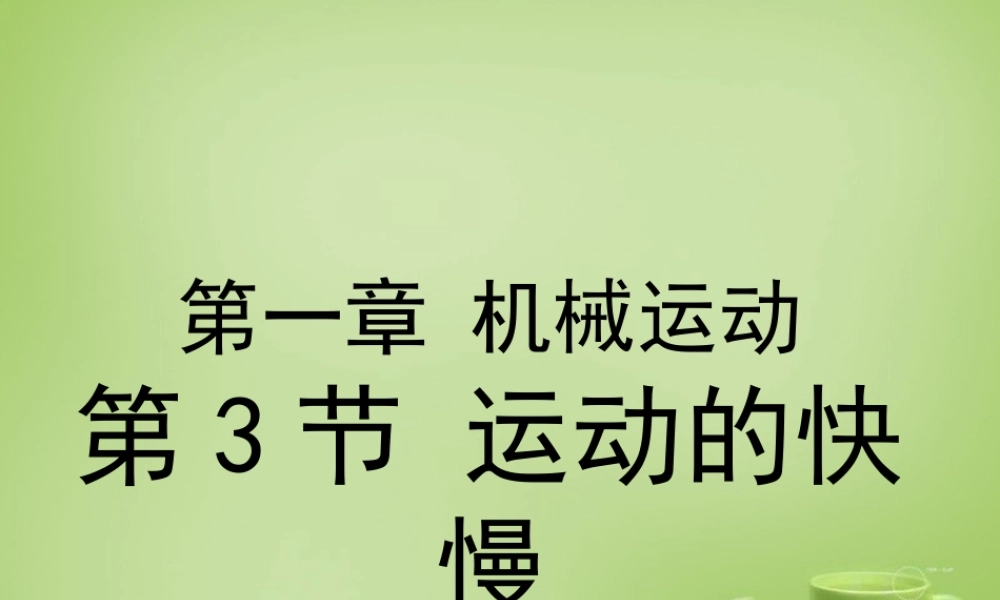 八年级物理上册 1.3 运动的快慢课件2 (新版)新人教版 课件