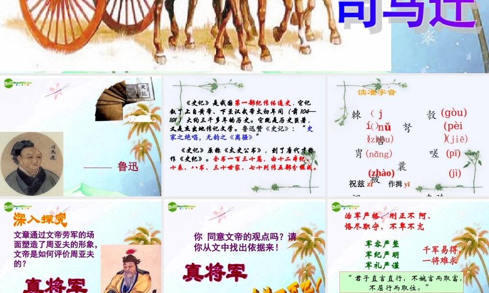 八年级语文下册(细柳营)课件 语文版 课件