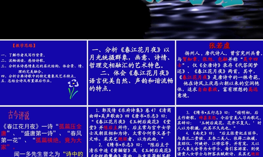 八年级语文上册 第24课(春江花月夜)课件 冀教版 课件