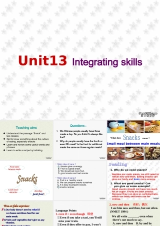 人教版高一英语Unit13 Integrating skills 课件