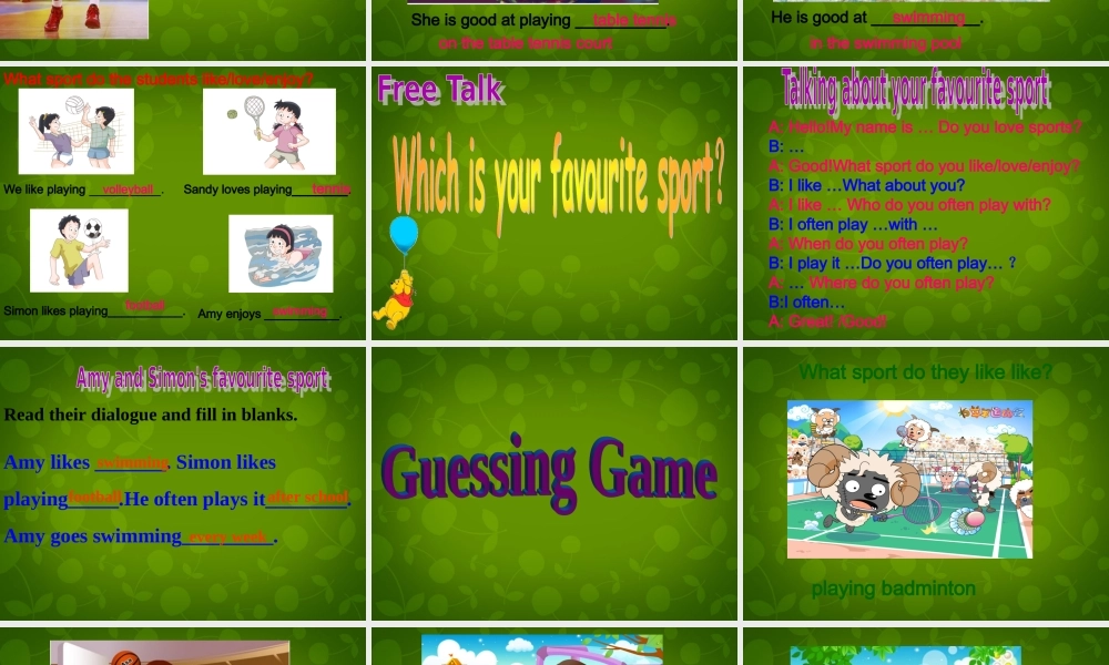 七年级英语上册 Unit 2 Let's play sports welcome课件 (新版)牛津版 课件