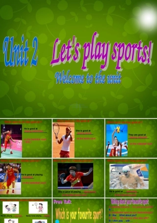 七年级英语上册 Unit 2 Let's play sports welcome课件 (新版)牛津版 课件