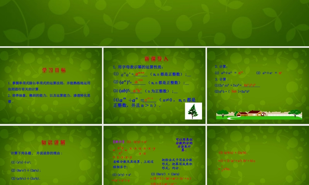 八年级数学上册 14.1.4 整式的乘法课件5 (新版)新人教版 课件