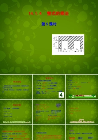 八年级数学上册 14.1.4 整式的乘法课件5 (新版)新人教版 课件