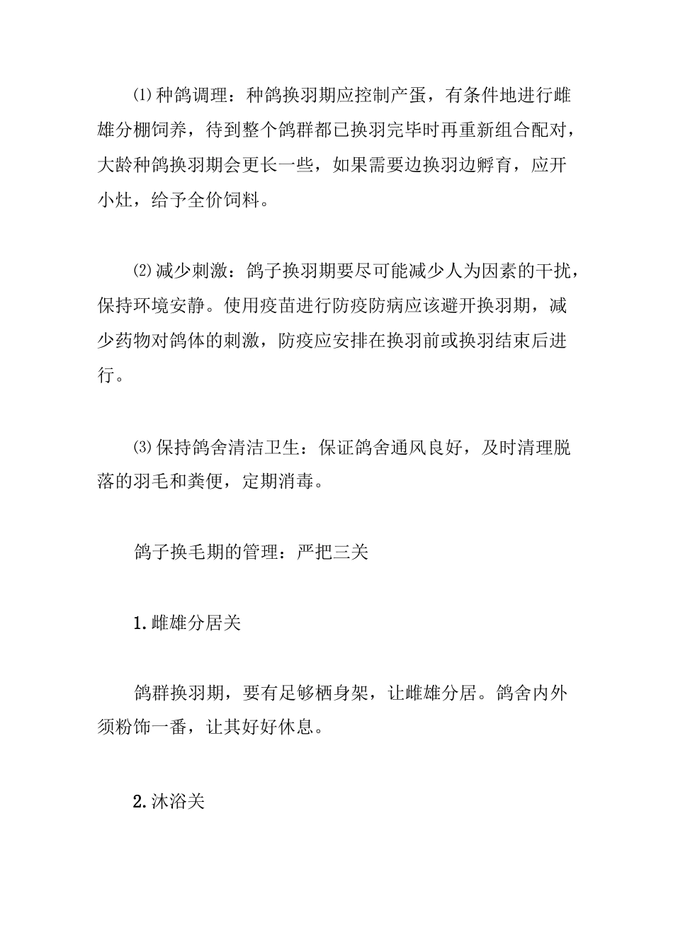 鸽子换毛期如何管理_第2页