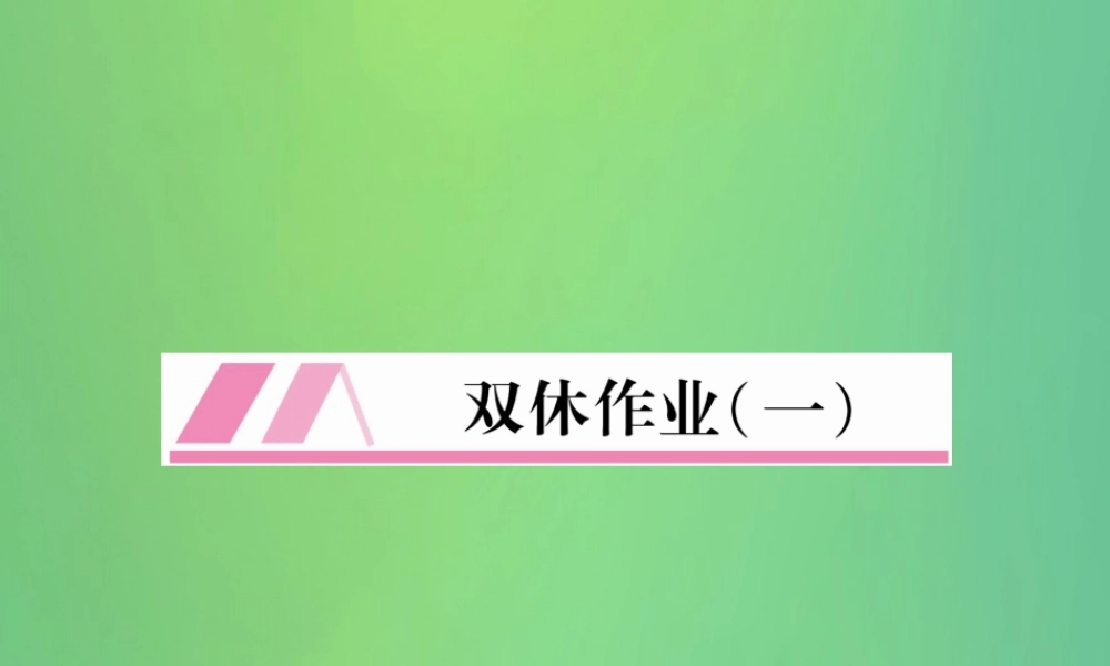 九年级英语全册 双休作业(一)课件 (新版)人教新目标版 课件