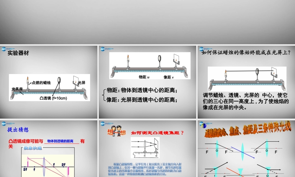 八年级物理上册 5.3 凸透镜成像的规律课件1 (新版)新人教版 课件