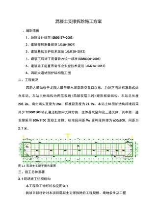 混凝土支撑拆除