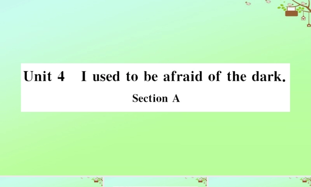 九年级英语全册 Unit 4 I used to be afraid of the dark Section A作业课件 (新版)人教新目标版 课件