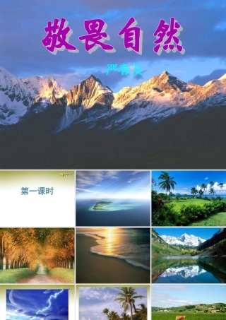 八年级语文下册 11.敬畏自然(浅层阅读+深层阅读+语文积累)课件 新人教版 课件