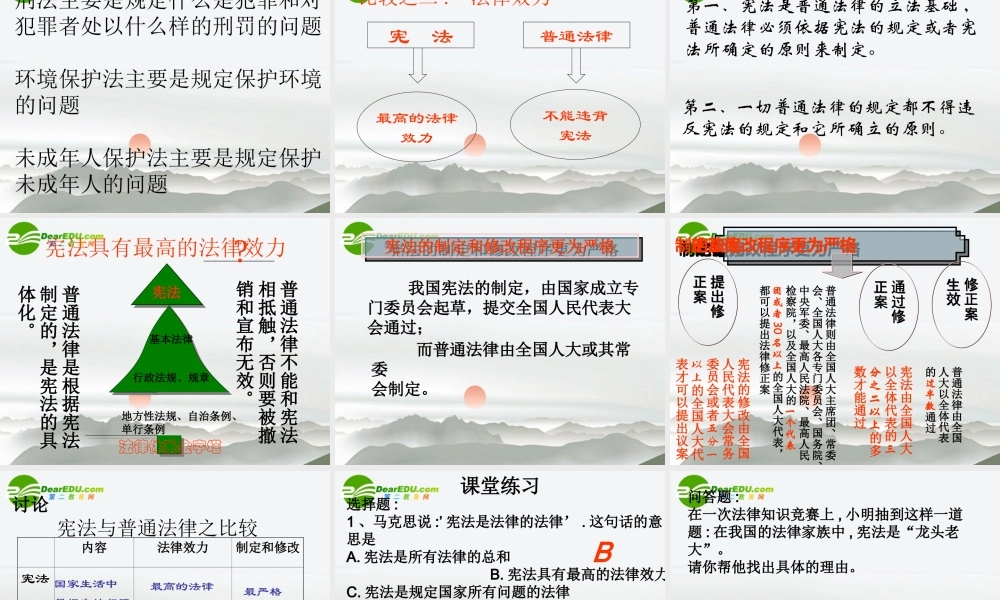 八年级政治下册 第五单元第一节(从尊重宪法开始)课件 湘师版 课件