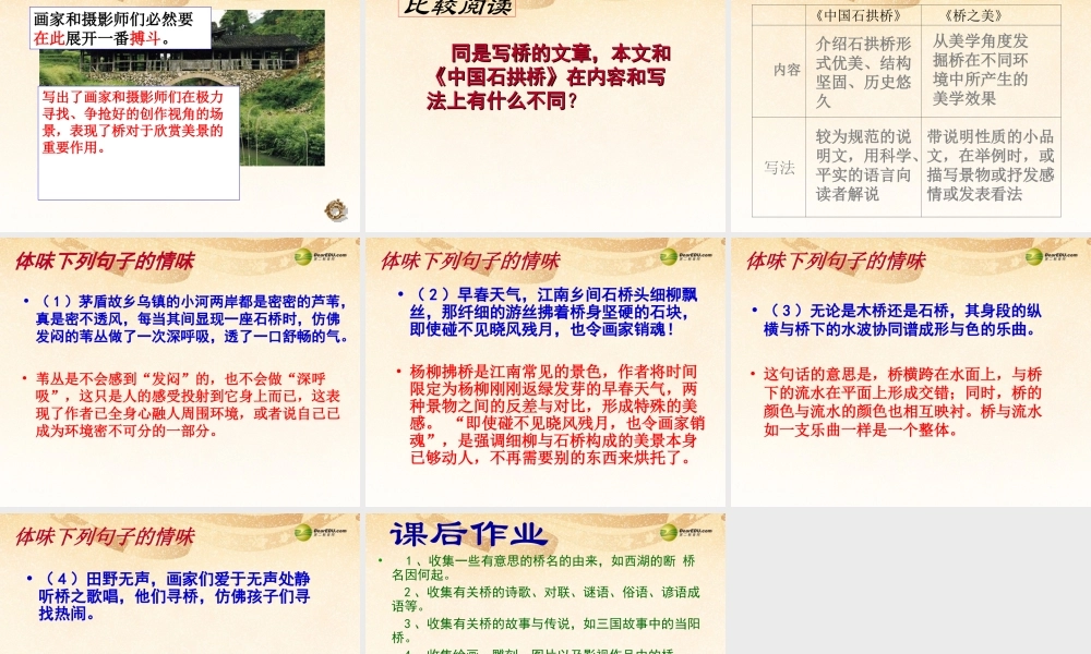 八年级语文上册(第12课 桥之美)课件 新人教版 课件