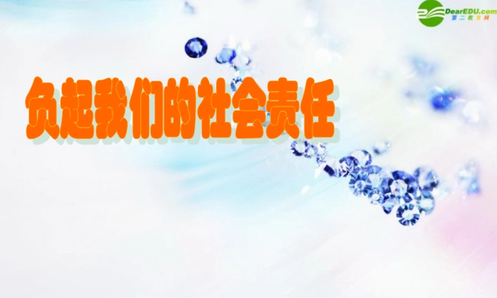 八年级政治下册 (负起我们的社会责任)课件 粤教版 课件