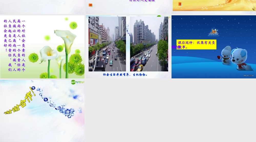 八年级政治下册 (负起我们的社会责任)课件 粤教版 课件