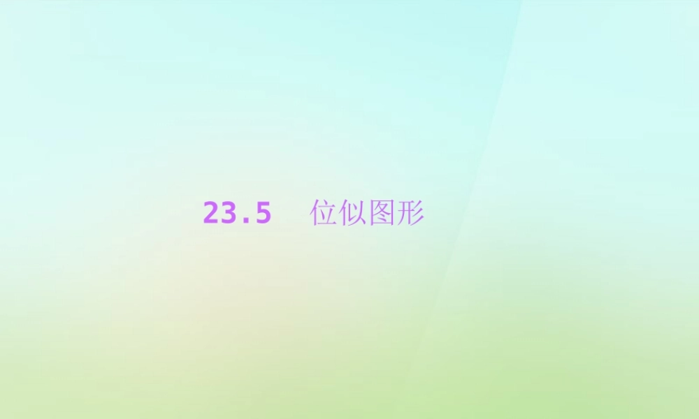 九年级数学上册 235 位似图形习题课件 (新版)华东师大版 课件