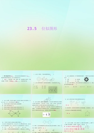 九年级数学上册 235 位似图形习题课件 (新版)华东师大版 课件