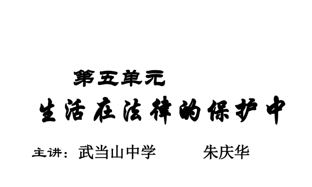 八年级政治生活在法律的保护中课件 湘教版 课件