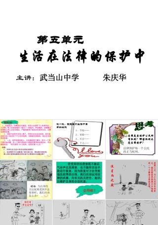 八年级政治生活在法律的保护中课件 湘教版 课件