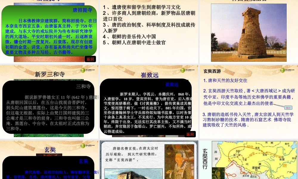 中学七年级历史下册(第6课 对外友好往来)课件 新人教版 课件