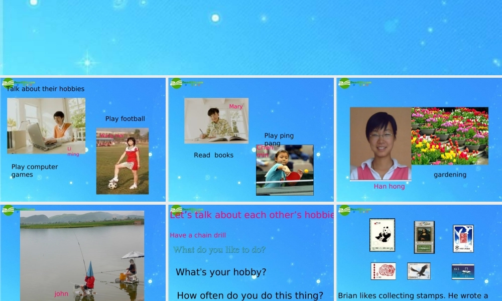 八年级英语上册 unit7 Enjoy Your Hobby Lesson55课件 冀教版 课件