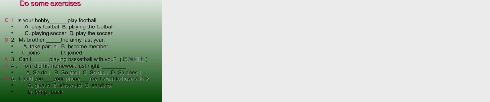 八年级英语上册 unit7 Enjoy Your Hobby Lesson55课件 冀教版 课件