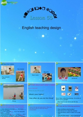 八年级英语上册 unit7 Enjoy Your Hobby Lesson55课件 冀教版 课件