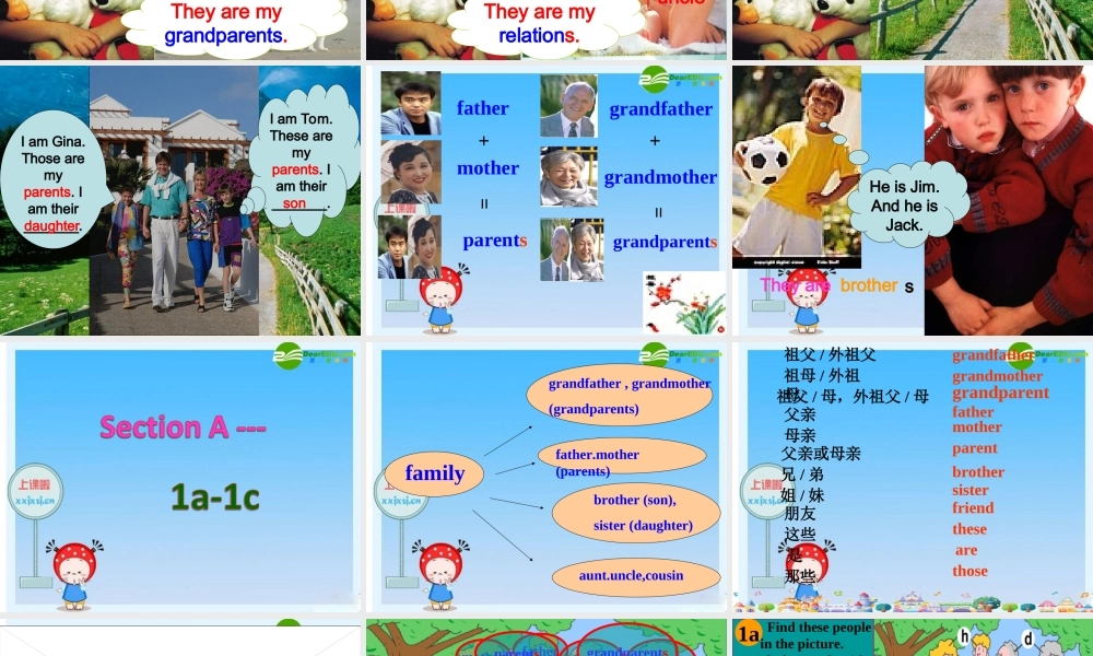 七年级英语上册 Unit 3 This is my sister Section A课件 人教新目标版 课件