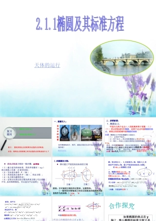 数学 2.1.1椭圆的标准方程课件 新人教A版选修2 1 课件