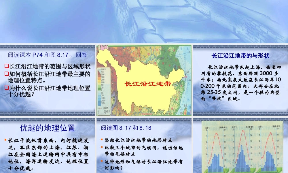 八年级地理 长江沿江地带课件