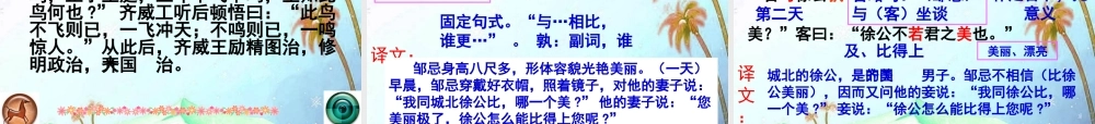 九年级语文下册 第六单元(邹忌讽齐王纳谏)课件 人教新课标版 课件