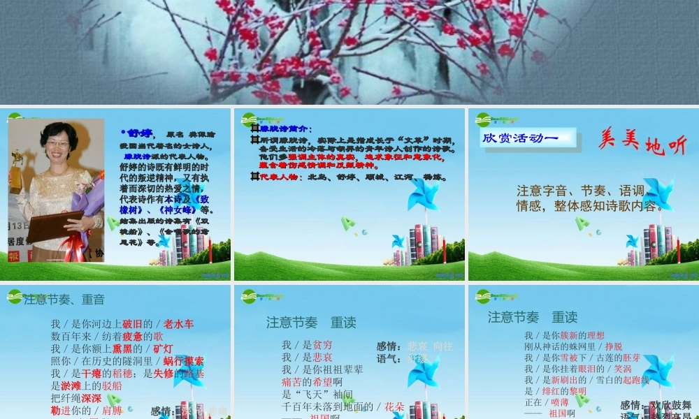 九年级语文下册(祖国啊我亲爱的祖国)优秀课件(40页) 人教新课标版 课件