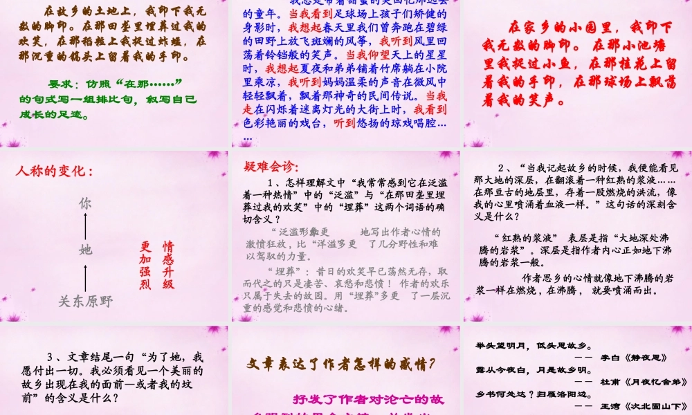 七年级语文下册 第9课(土地的誓言)课件 新人教版 课件