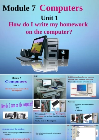 中学七年级英语上册 Module 7 Unit 1 How do I write my homework课件 (新版)外研版 课件