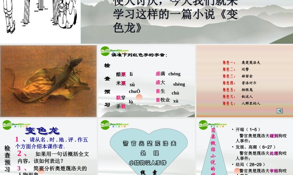 九年级语文下册 变色龙课件 人教新课标版 课件