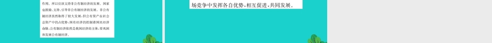 八年级道德与法治下册 第三单元 人民当家作主 第五课 我国基本制度 第1框 基本经济制度习题课件 新人教版 课件