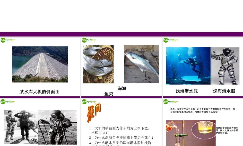 九年级物理 液体的压强课件 人教新课标版 课件