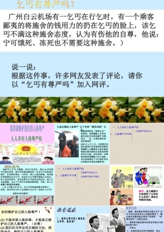八年级政治 人格尊严权课件