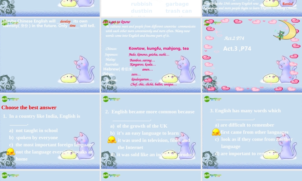 九年级英语下册 Module9 Unit2 We all own English课件 外研版 课件