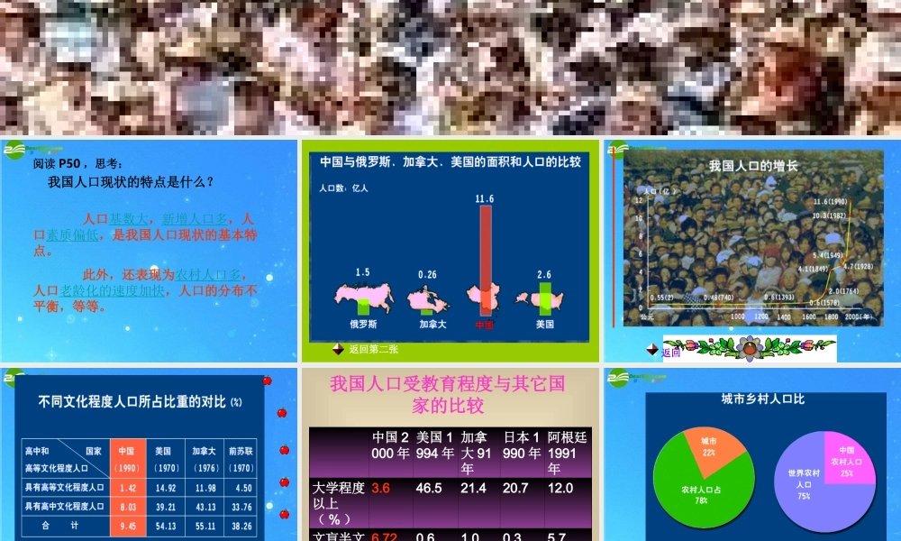 九年级政治 第二单元之(计划生育的基本国策)课件 人教新课标版 课件