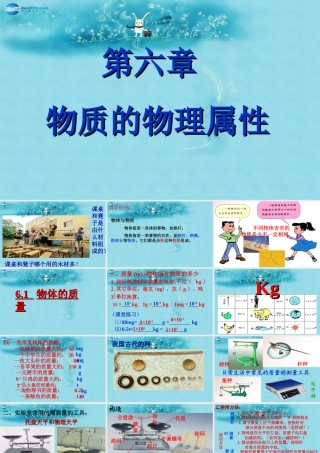 中学八年级物理下册 6.1 物体的质量课件 (新版)苏科版 课件