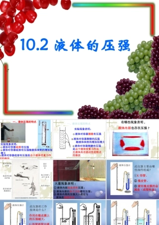 八年级物理下册 10.2 液体的压强课件 (新版)苏科版 课件