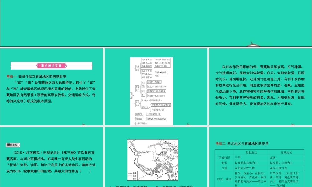中考地理复习 八下 第九 十章课件