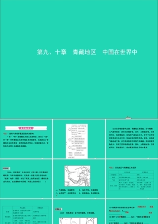 中考地理复习 八下 第九 十章课件