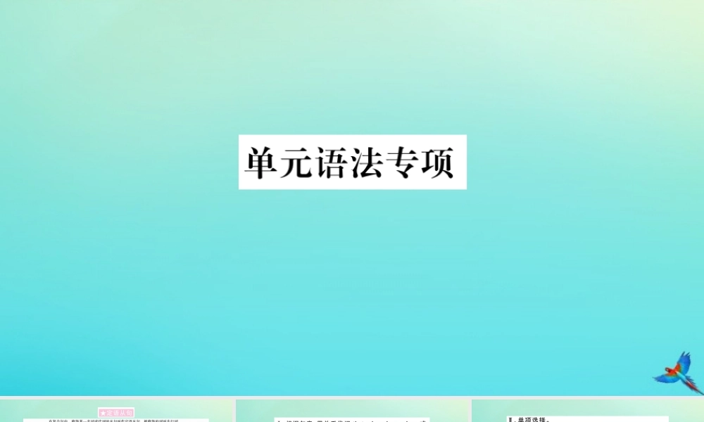 九年级英语全册 Unit 9 I like music that I can dance to单元语法专项习题课件 (新版)人教新目标版 课件