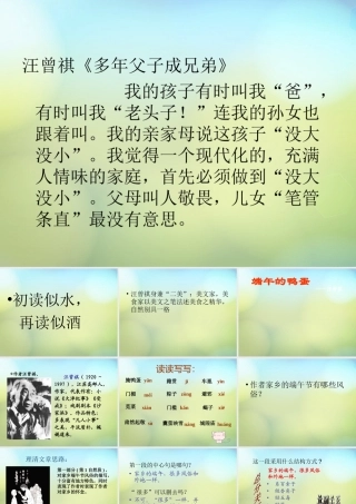 八年级语文下册 17 端午的鸭蛋课件 新人教版 课件